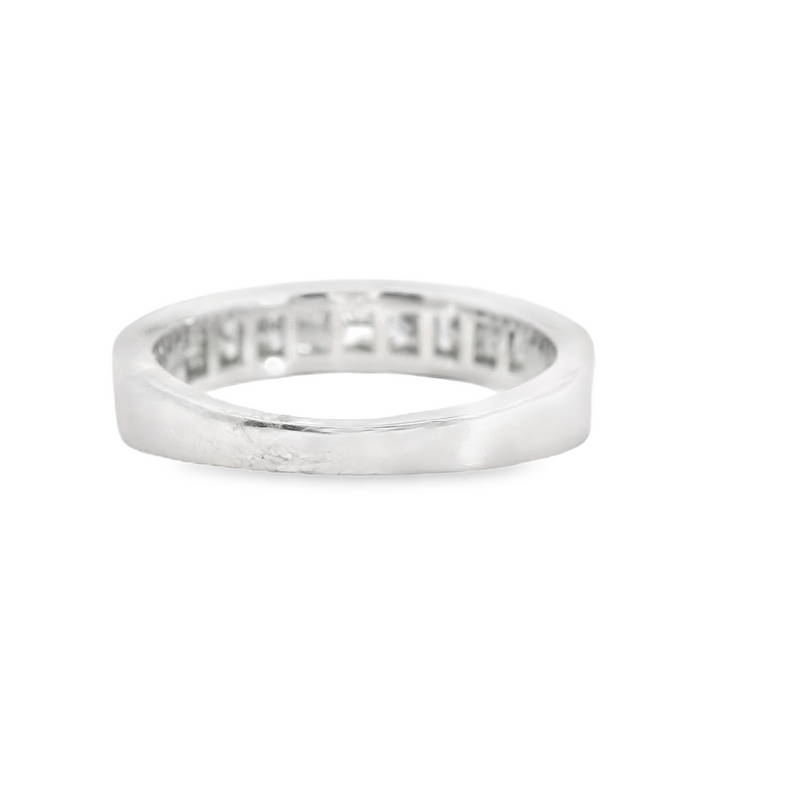 14K WG Channel Set Princess Cut Diamond Band