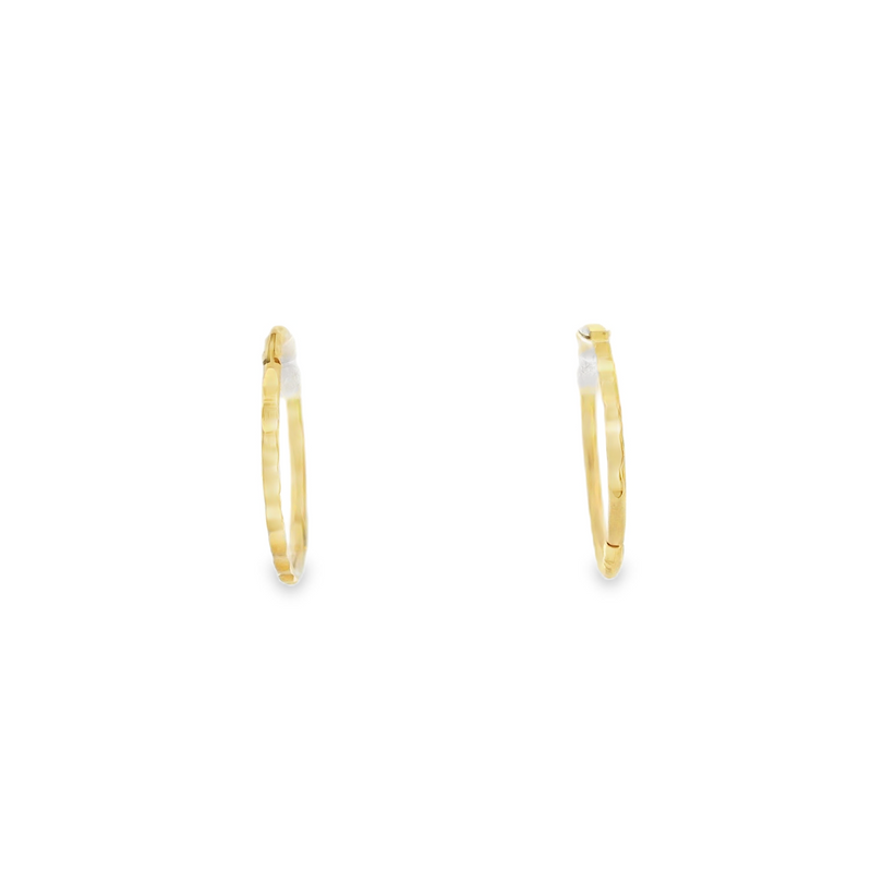 14K YG Hoop Earrings