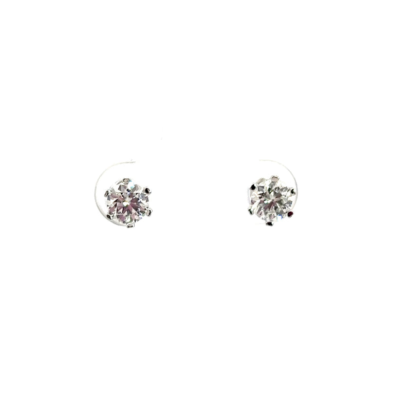 Sterling Silver Moissonite Stud Earrings