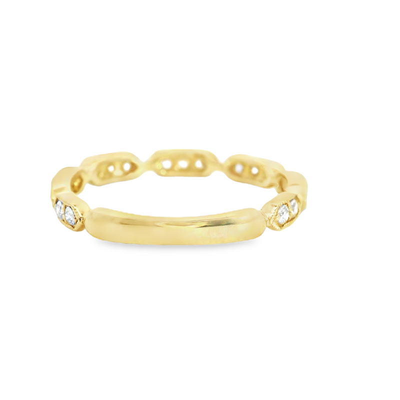 14K YG Diamond Band 0.22 CT TW