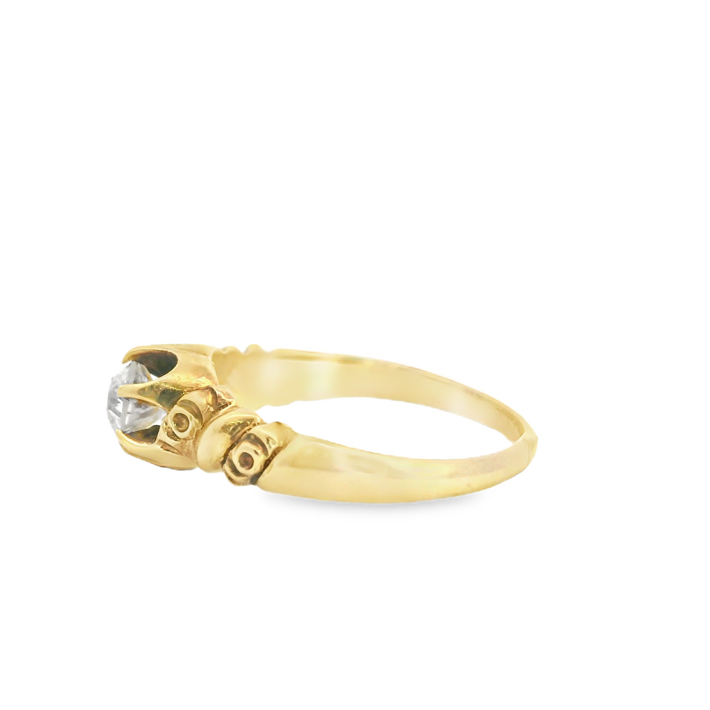 14K YG Vintage Solitaire Diamond Ring