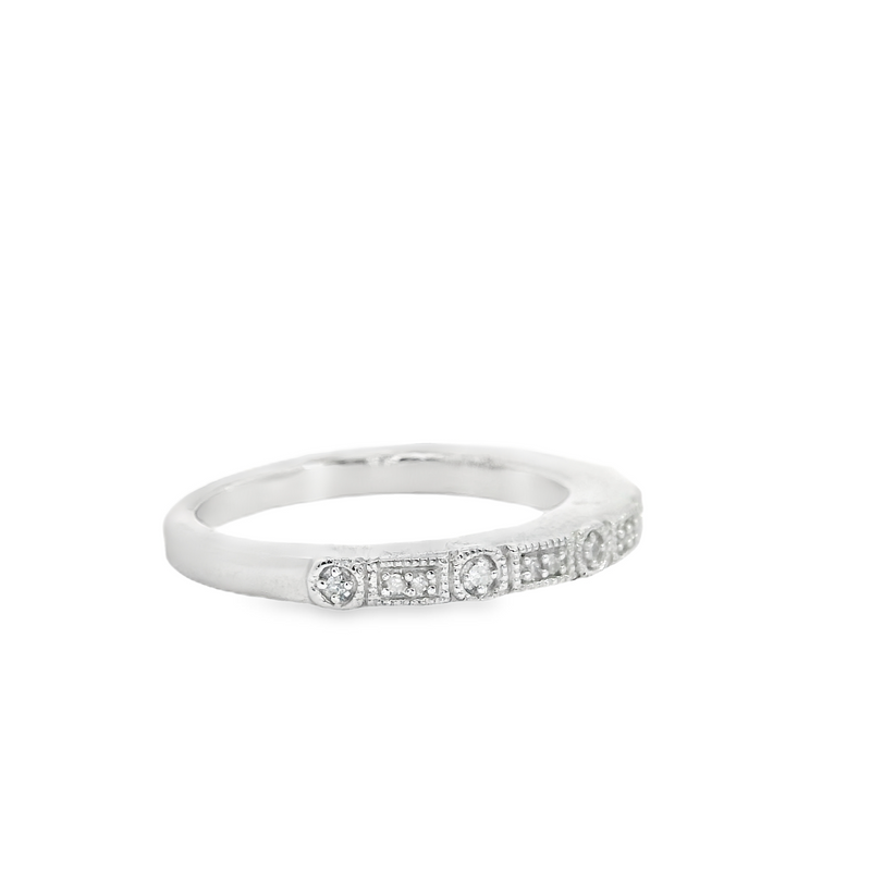 Sterling Silver Diamond Band