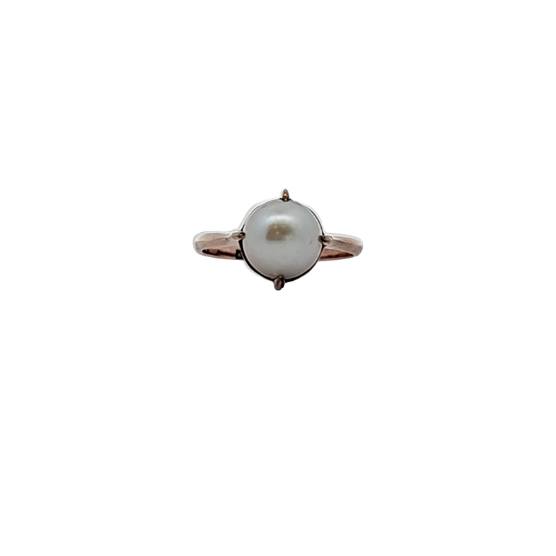 10K YG Pearl Ring