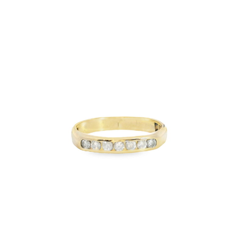 14K YG Diamond Band