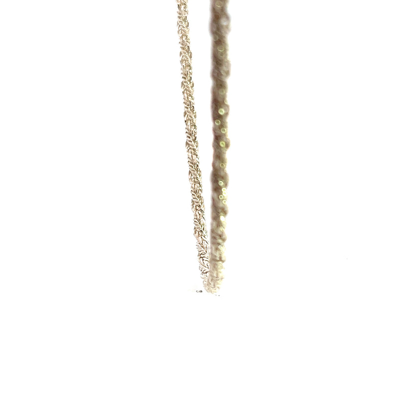 Sterling Silver Wide Twisted Wheat Chain 20"