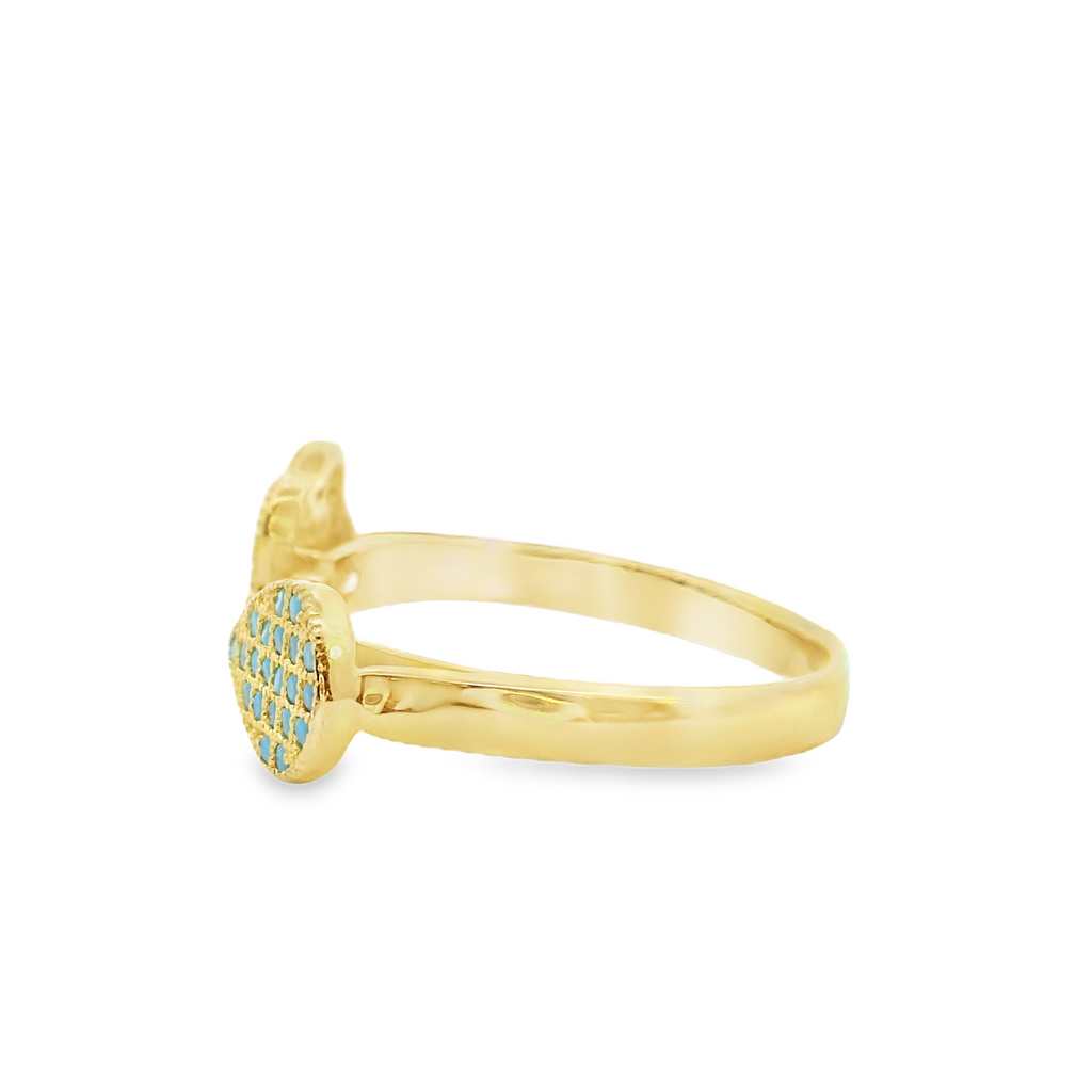 Gold Plated Turquoise Stone Ring