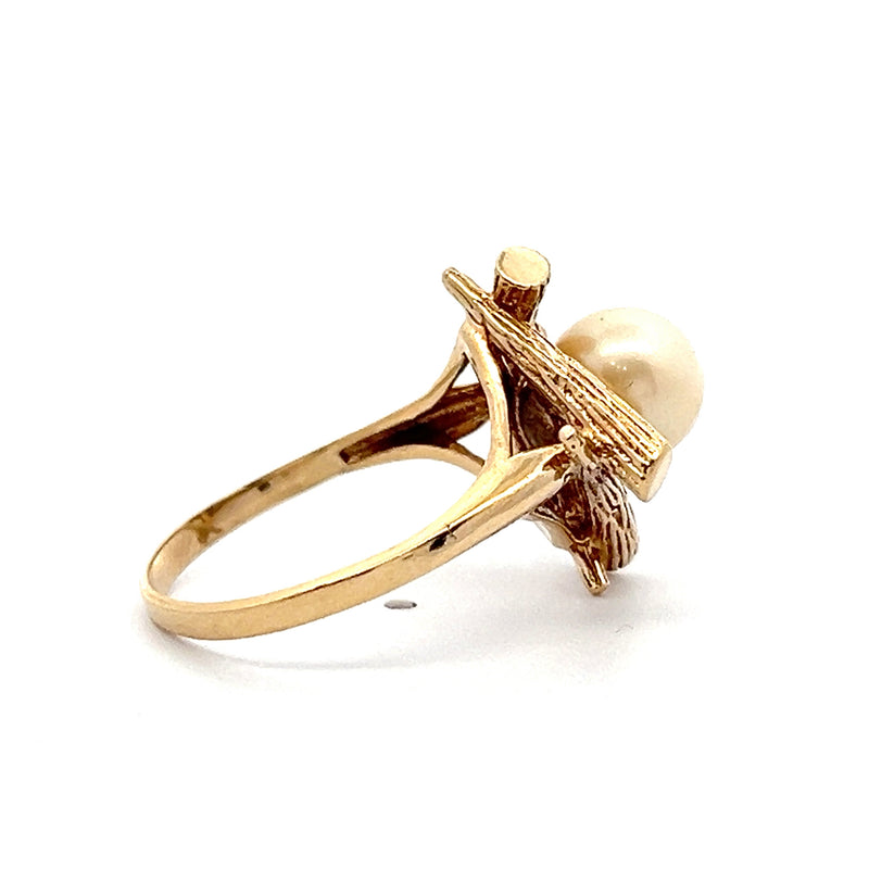 14K YG Pearl Ring