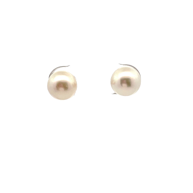 18K WG AA Akoya Pearl Studs w/