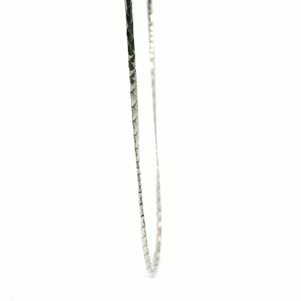 Sterling Silver Flat Diamond Cut Chain 18"