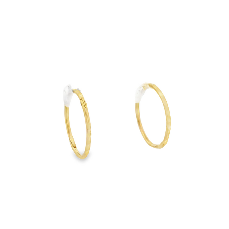 14K YG Hoop Earrings