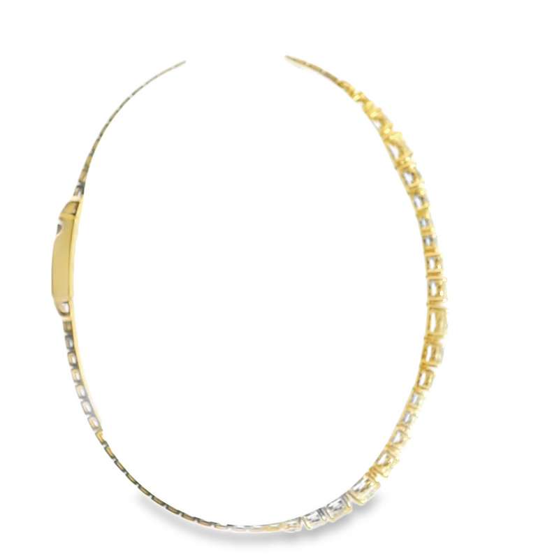 14K YG Flexible Diamond Bangle Bracelet