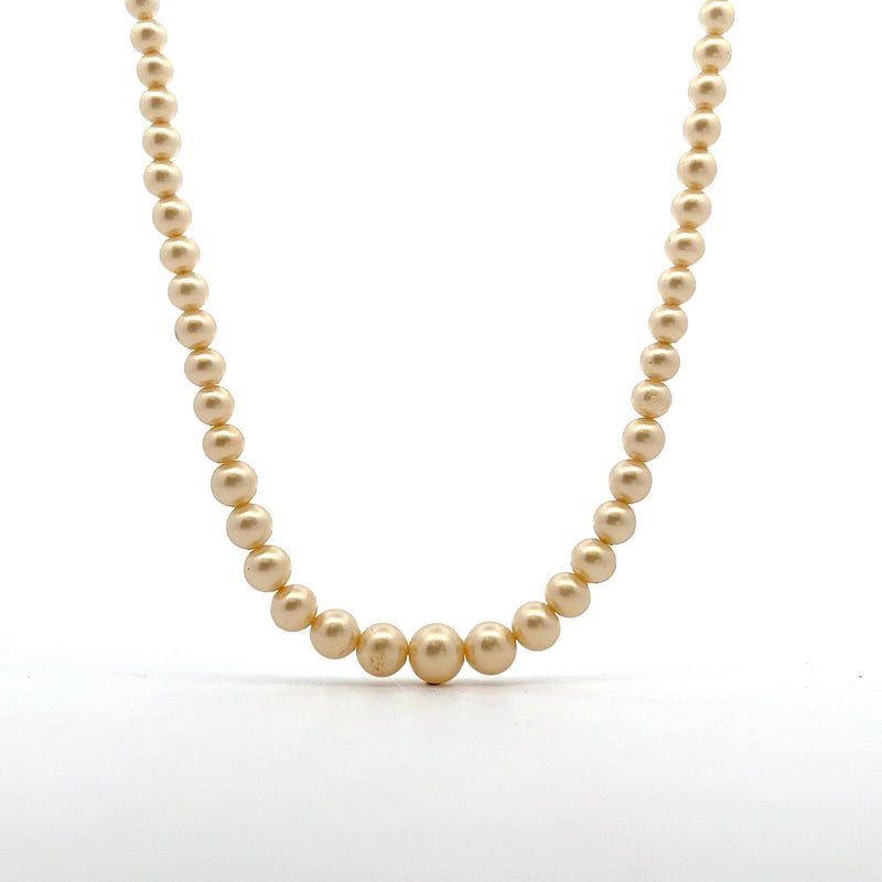 Sterling Silver Faux Pearl Nec