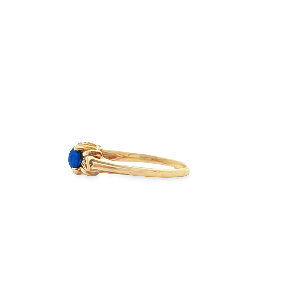14K YG Star Sapphire & Diamond Ring