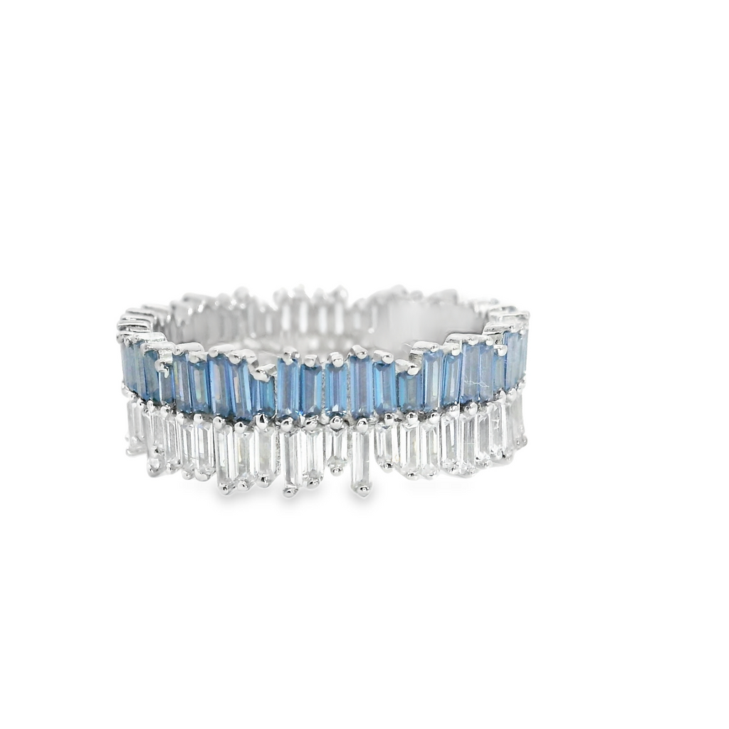 Sterling Silver CZ Eternity Band