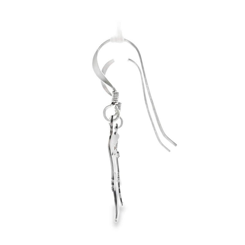 Sterling Silver Lizard Dangle Earrings