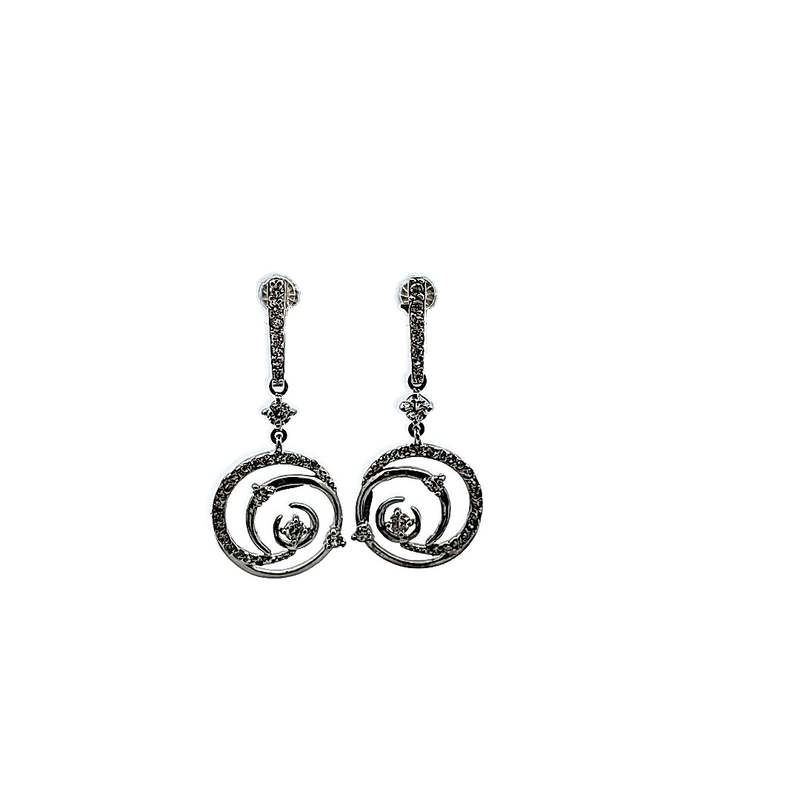Sterling Silver CZ Dangle Earr