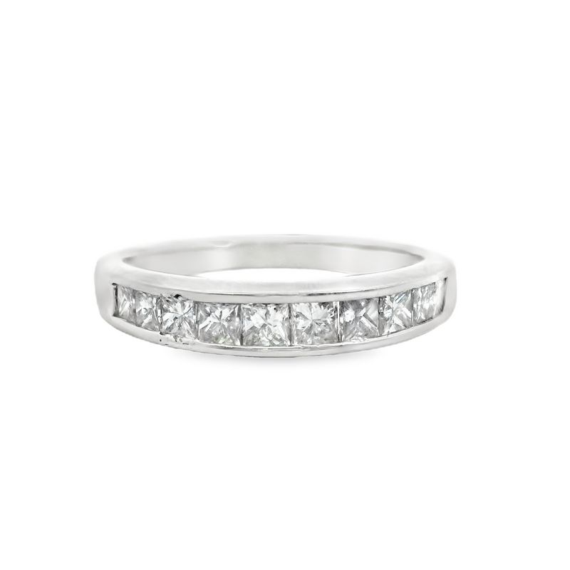 14K WG CHANNEL SET PRINCESS BAND