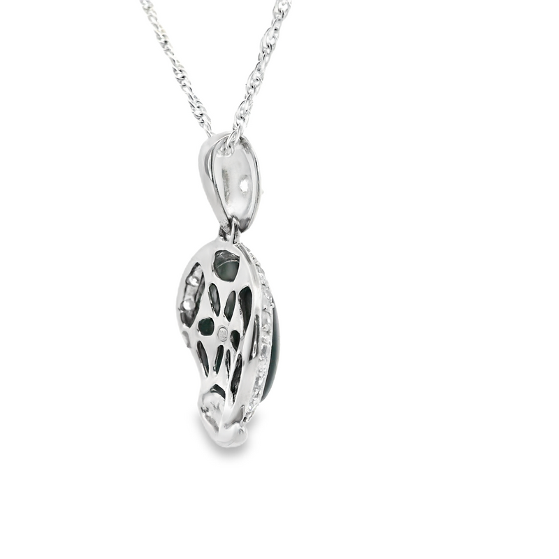 Sterling Silver Black Onyx Pendant & Chain