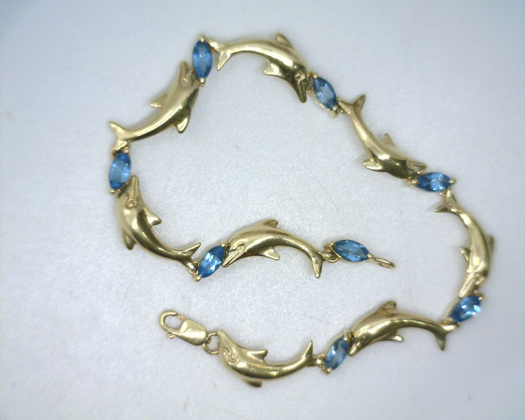 14K YG TOPAZ BRACELET