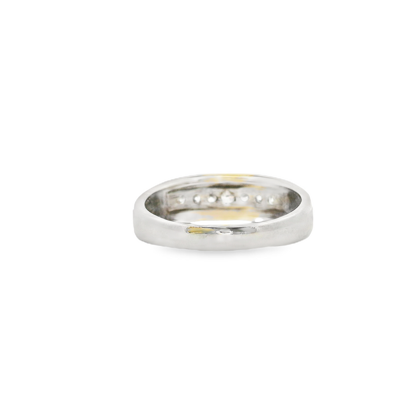 14K WG Mens Diamond Wedding Band