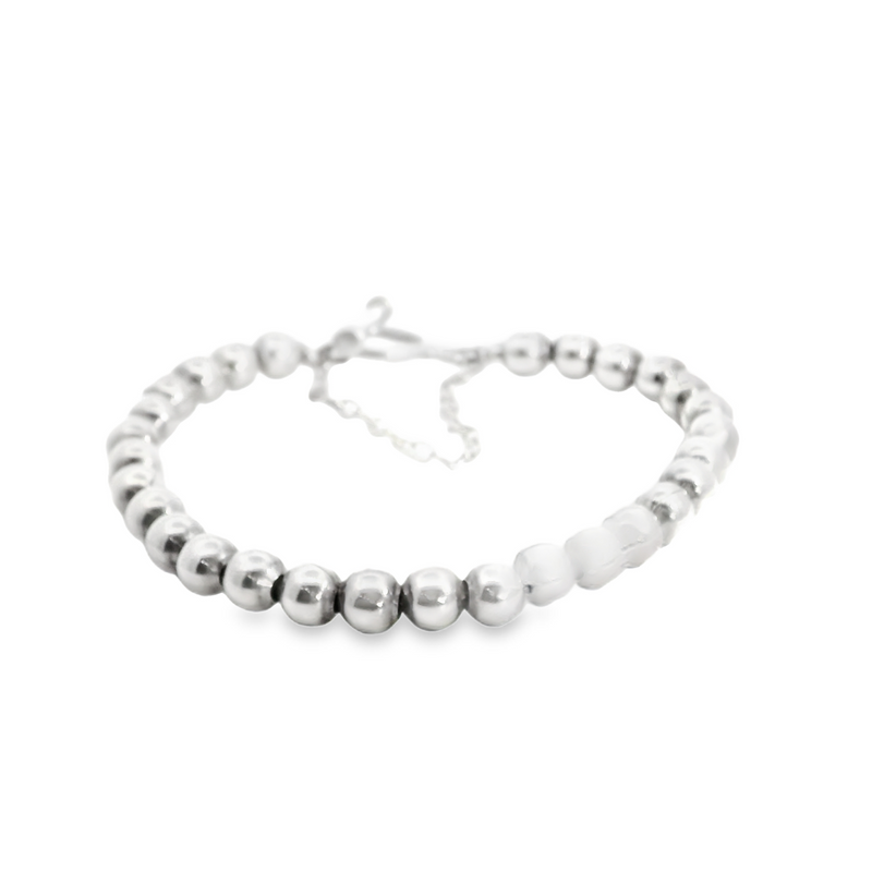 Sterling Silver Beaded Bracelet