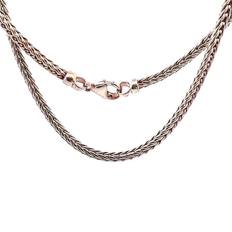 Sterling Silver 18" Square Wheat Chain