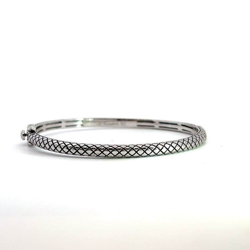 Sterling Silver Andrea Candela Hinged Bracelet