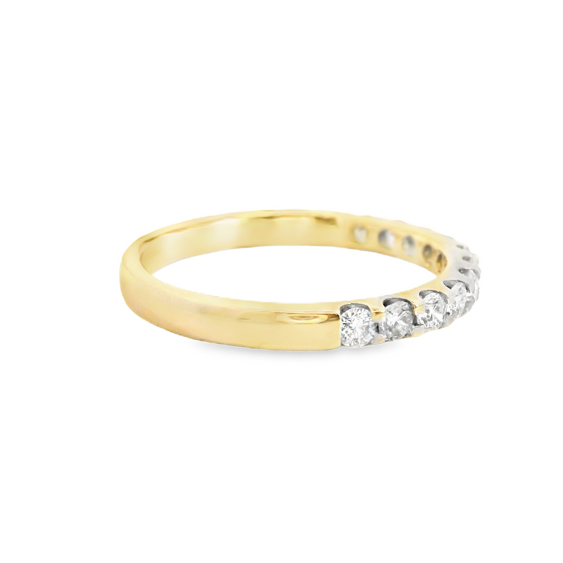 14K YG Diamond Band