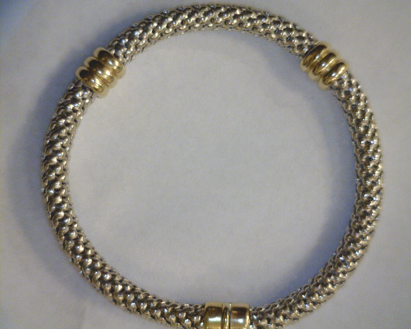 14K TT MESH BRACELET 19.6 GRAM