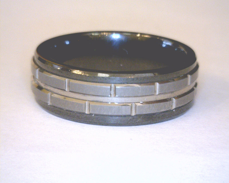 BLACK TUNGSTEN MENS BAND SIZE