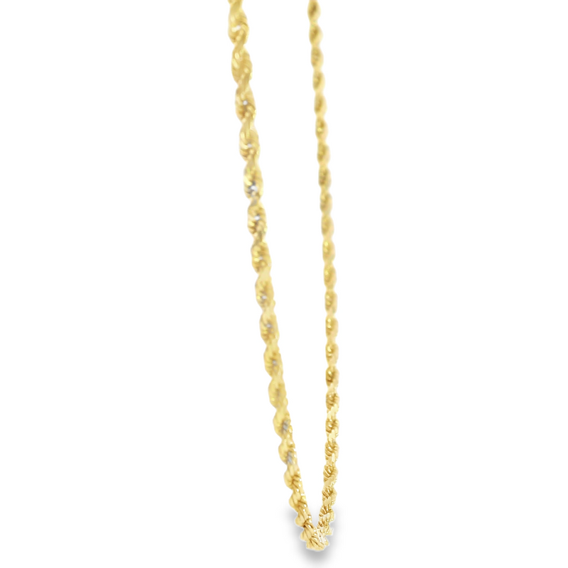14K YG Solid Rope Chain