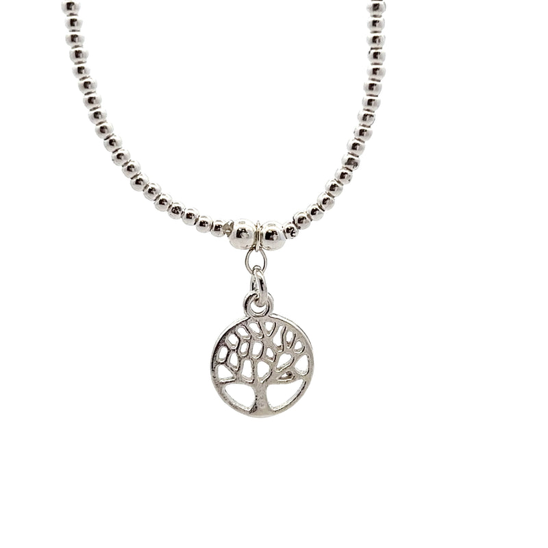 Sterling Silver Elastic Tree of Life Bracelet