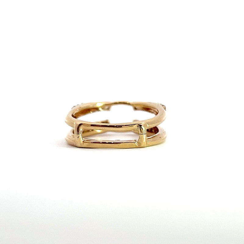 14K YG Diamond Ring Guard