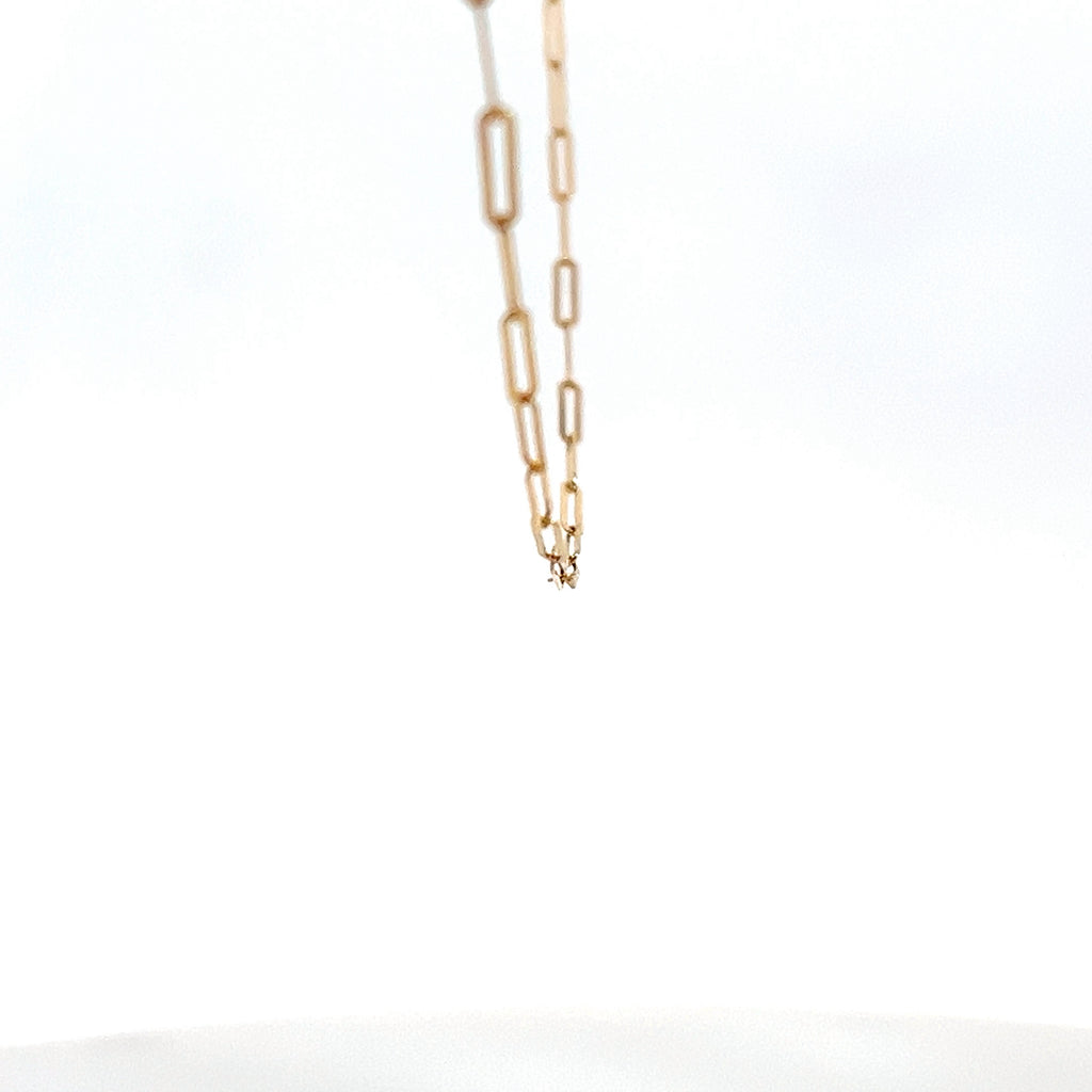 14K YG Paperclip Chain