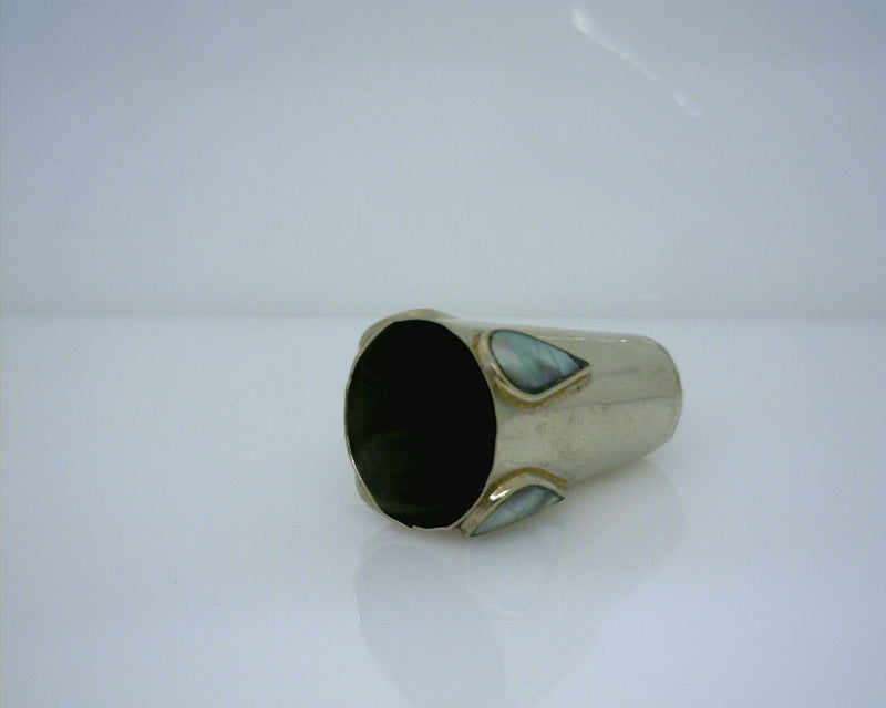 Sterling Silver Thimble w/ Abalone Shell