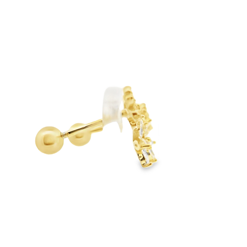 Gold Plated Flower Studs
