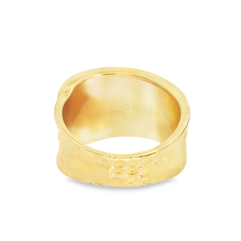 Yellow Gold Plated Sterling Silver CZ Ring