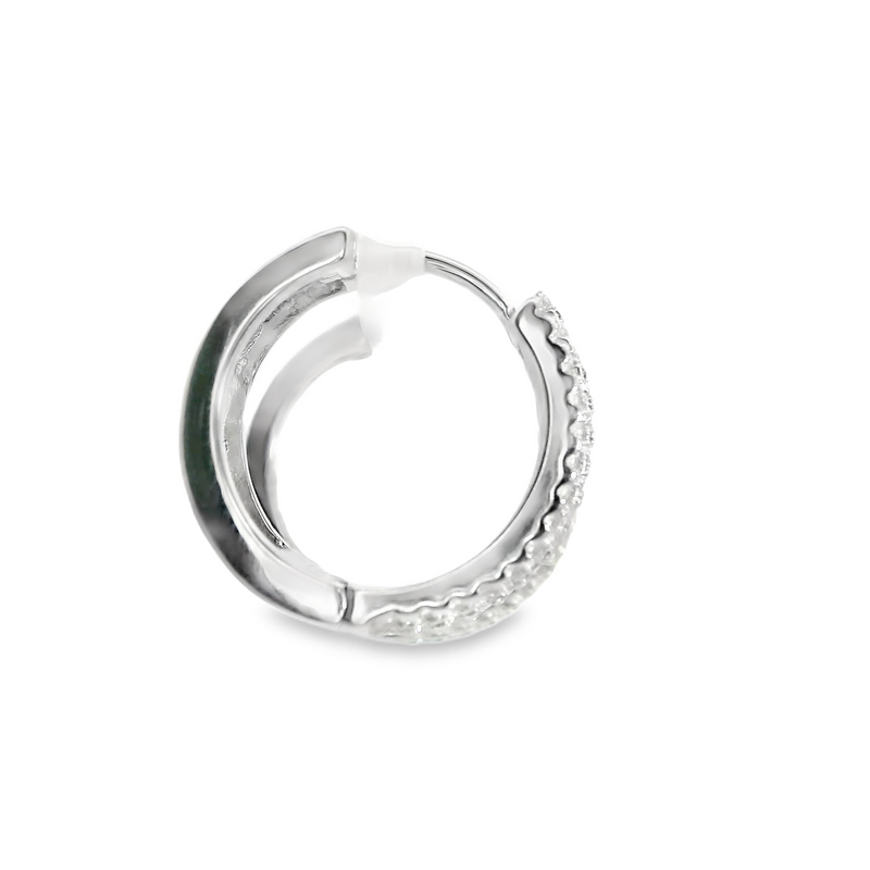 Sterling Silver CZ Hoops