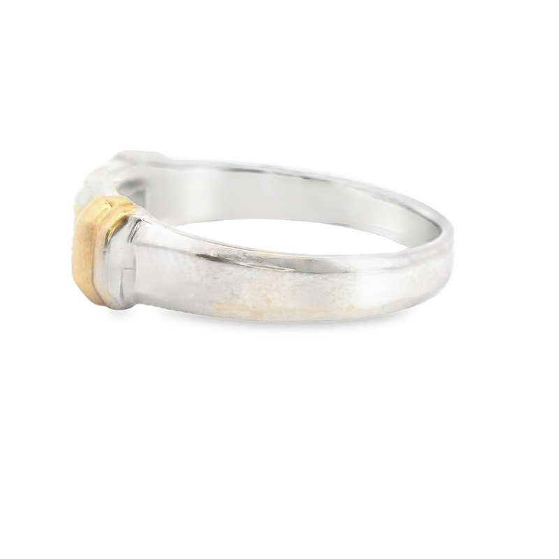 14K TT DIAMOND BAND