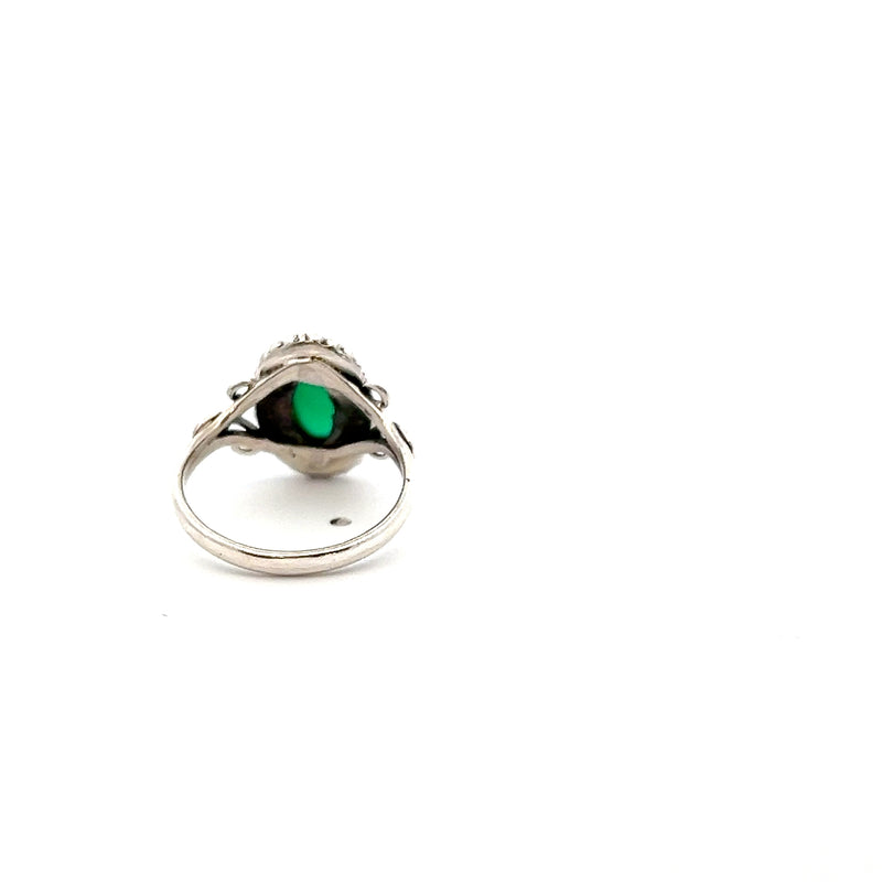 Sterling Silver Green Onyx Ring