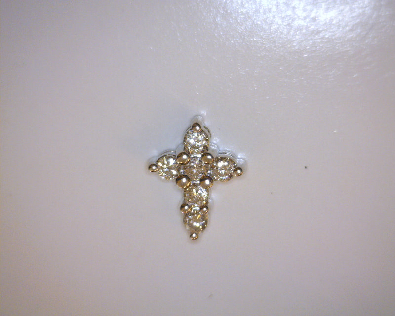 14K WG Diamond Cross Pendant