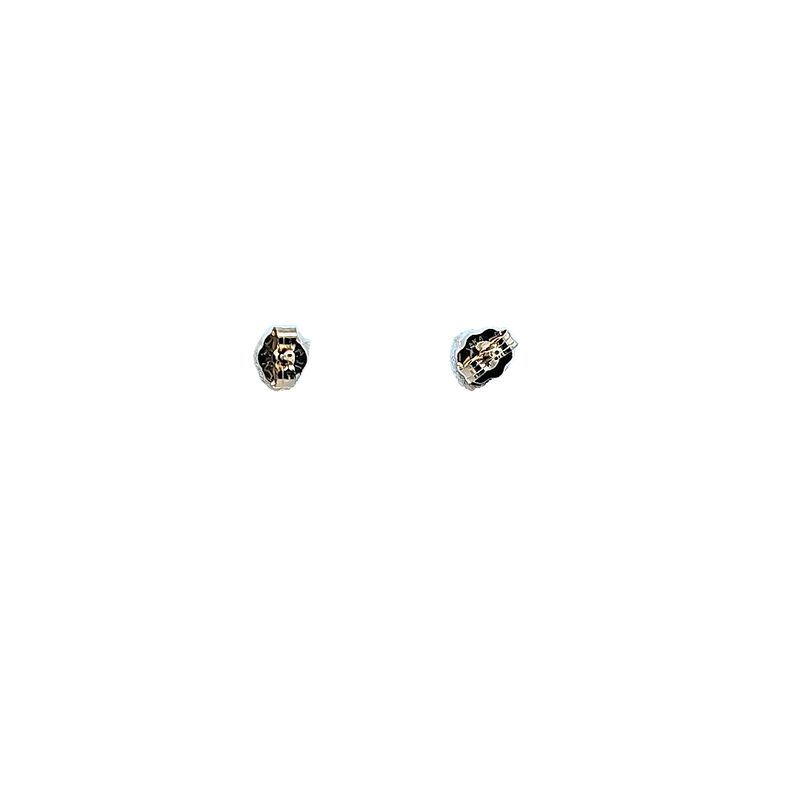 14K YG Heart Shape CZ Stud Earrings