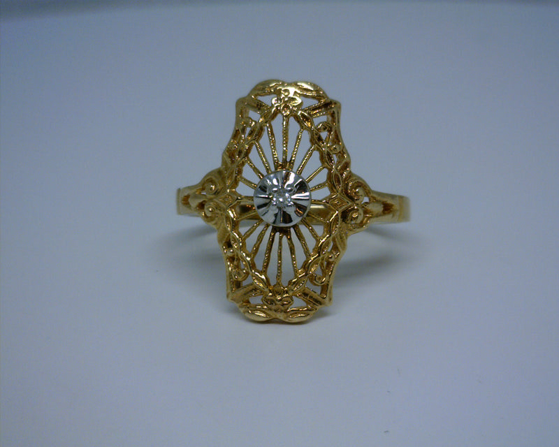 14K TT DIAMOND RING