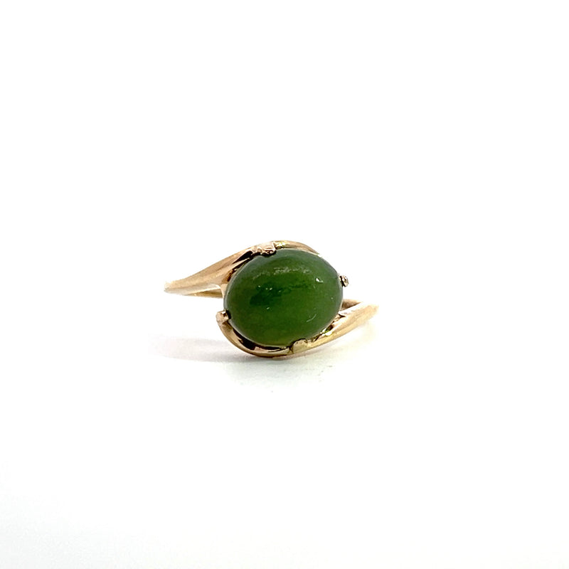 10K YG Jade Ring