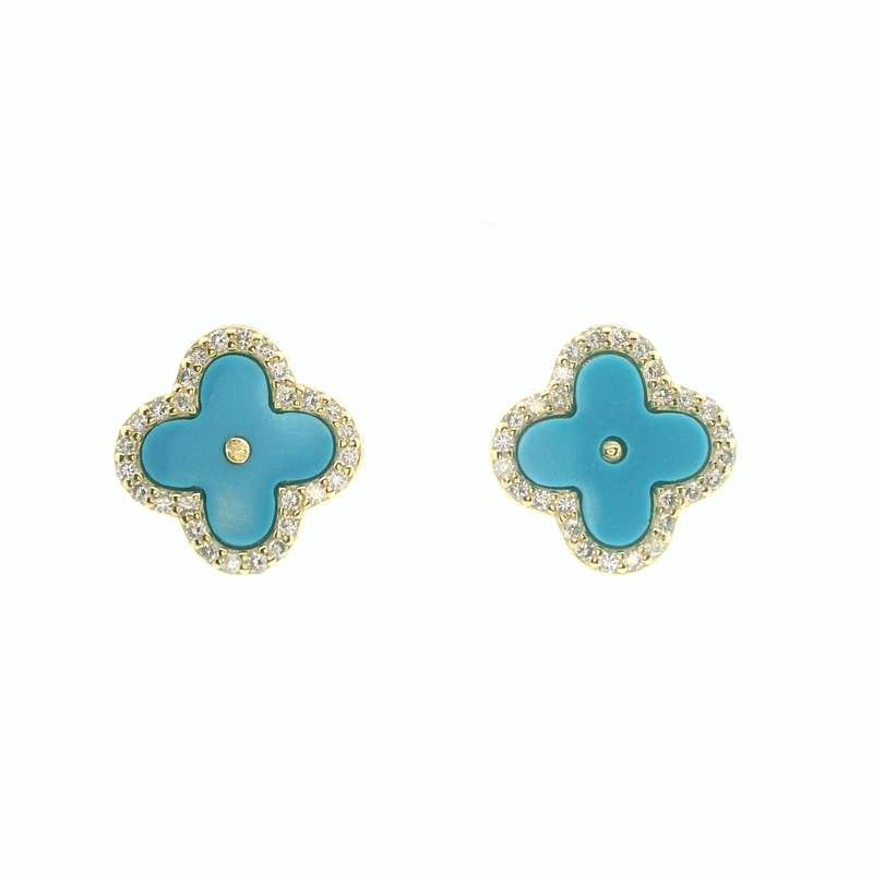 Gold Plated Gemstone Earrings