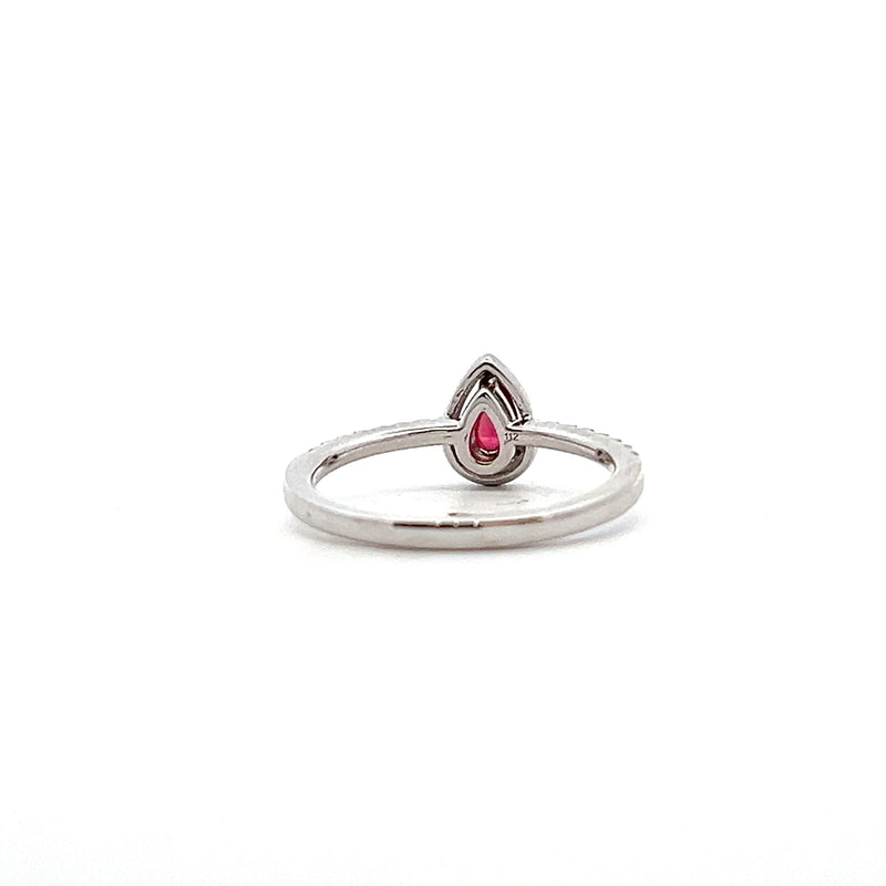 14K WG Ruby & Diamond Ring