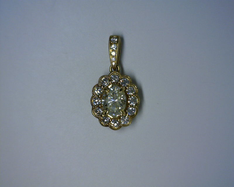 14K YELLOW GOLD OVAL DIAMOND