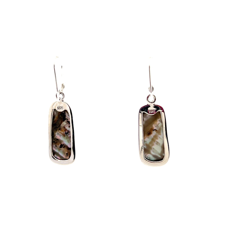 Sterling Silver Abalone Dangle Earrings