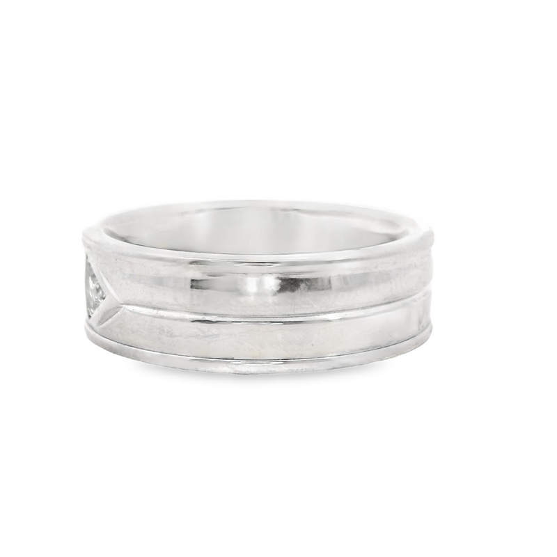 14K WG MENS DIAMOND BAND