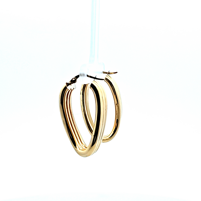 14K YG Hoop Earrings